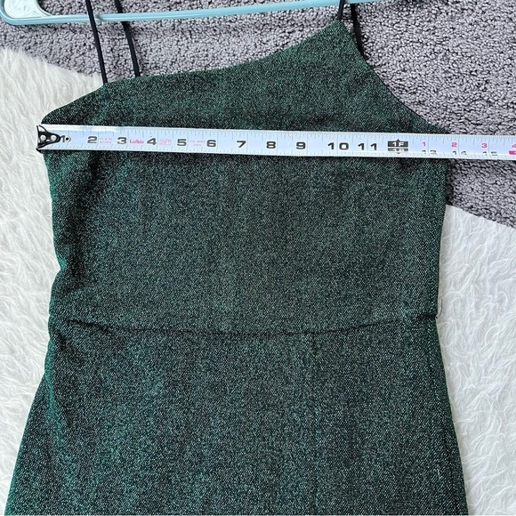 NWT Lulus Take Me Anywhere Asymmetric Neck Sparkle Knit Minidress small - Picture 8 of 9